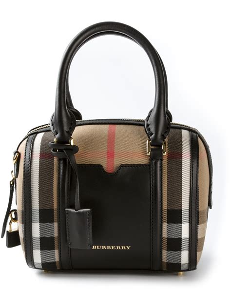 burberry small house check sartorial bowling bag|Medium Check Bowling Bag in Archive beige/briar brown.